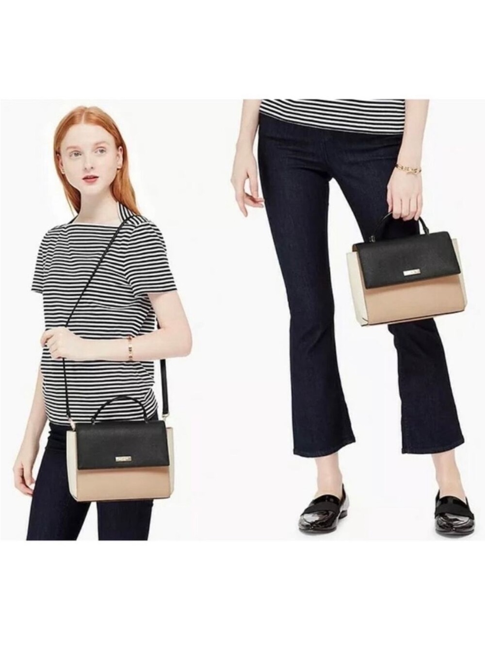 Kate Spade New York Paterson Court Brynlee Color Block BW Crossbody Bag